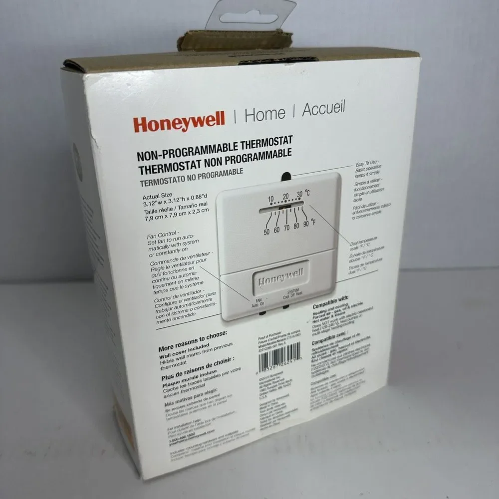 Honeywell CT31A Non-Programmable Thermostat‎ with 1H/1C Heating/Cooling